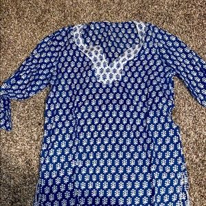 Blue pattern coverup